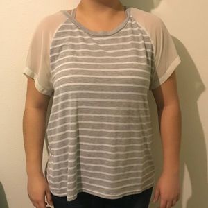 Stripped long grey shirt